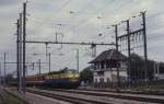 SNCB 5523 erreicht mit einem IR aus Belgien kommend am 9.8.1993 um   13.28 Uhr den Luxemburger Bahnhof Mersch.