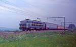NMBS 2011 mit Int-296  Edelweiss  von Basel SBB nach Brussel Zuid unterwegs bei Autelbas-Barnich am 16.05.1997, 12.37u.