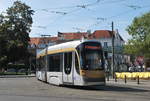 Straßenbahn der STIB auf Place Flagey (Ixelles) am 23.