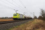 ATLU/Medway 186 112 mit einem Silozug von Buna Werke nach Antwerpen Noord Bundel hier als 41584 bei Vöhrum.