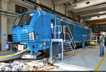 Die Lokwerkstatt von DB Cargo in Halle (Saale) wartet auch Fahrzeuge privater Unternehmen.