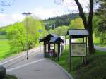 Hp Cursdorf in Thringen, der gleichzeitig Endstation der Oberweibacher Bergbahn ist; 22.05.2010
