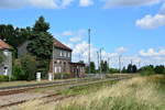 Blick auf den Bahnhof Emleben.