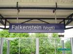 Bahnhofschild von Falkenstein (Vogt).