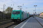RCL 185 611-1 + 185 577-4 mit Kesselwahem Richtung Bamberg, am 17.03.2024 in Jena-Göschwitz.