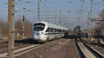 DB Systemtechnik 605 017-2  Advanced Train Lab  passiert hier am 28.02.2022 gerade Gotha, zur Fahrt nach Esslingen am Neckar.