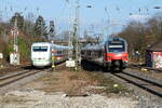 Durchfahrt ICE 1 401 059-9 in Haltern am 26.02.2022 Richtung Recklinghausen .