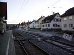 Der sich im Umbau befindliche Bahnhof Langensteinbach, am 07.02.2011.