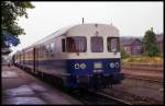 634659 steht am 10.09.1989 um 17.12 Uhr als E 8960 nach Kreiensen abfahrbereit im Bahnhof Ottbergen.