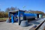 Tankstelle auf dem Bahnhof Putbus.