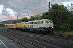 Railsystems RP 218 447-1 und DB Netz  218 477-8 rangieren mit einem Messzug in Sterbfritz.