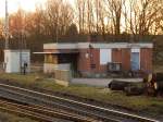 Im alten Bahnhof Flandersbach halten heute keine Personenzüge mehr nur noch Güterwagen werden hier rangiert.