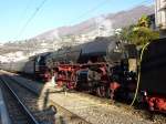 Dampflok 012 066-7 (ex 01 1066) der Nostalgiefahrten Bebra mit Sonderzug nach Gotthard in Locarno am 07/03/2015 Sehen Sie ein Video der Zug hier - https://www.youtube.com/watch?v=GMOnPZK5sT0