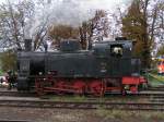 Dampflok 384 der Eisenbahnfreunde Breisgau am 26.09.2004 auf der Fahrt von Freiburg (Brsg.) nach Kandern.