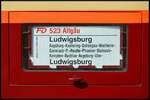 Detailstudie am Rheingold Clubwagen (DB Museum), D-DB 61 80 89-90 401-4 WGmh, am 28.05.2023 in Ludwigsburg.
