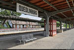 Schon im Bahnhof wird schnell klar, warum Quedlinburg auch  Welterbestadt  genannt wird.
