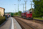 EBS V200 507 beim Umlaufen im Bahnhof von Großheringen am 03.06.2023.