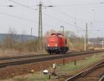 RME 202 720-9 als Tfzf Richtung Groheringen, in Naumburg (S); 05.04.2010