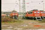 218 364 und 3 Kasten 110er in der DB Regio Bereitstellungsanlage Saarbrcken