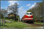 119 158-4 steht am 02.05.2015 mit dem P 9004 im Bahnhof Schneidlingen und wird nach kurzem Aufenthalt wieder zurück nach Egeln fahren.