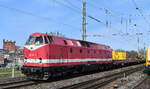 Cargo Logistik Rail-Service GmbH, Barleben (CLR) mit ihrer  229 181-3  (NVR:  92 80 1229 181-3 D-CLR ) und einem Gleisbauzug am 19.03.24 Vorbeifahrt Bahnhof Magdeburg-Neustadt.