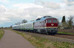 132 088 der SLRS führte am 16.03.24 für Intertourex einen Sonderzug durch Köthen Richtung Dessau.