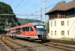 Wegen des Bahnstreiks pendelte am 6.9.2021 der Nahverkehr der DB in Form des Desiro 642532 nur zwischen Schöna und dem tschechischen Decin.