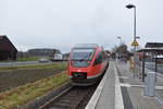 MÜNSTER, 13.12.2016, 643 554 der DB Regio als RB63 nach Coesfeld bei der Ausfahrt aus dem Haltepunkt Münster-Roxel