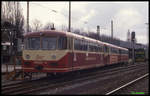 Bahnhofsfest am 5.4.1992 in Menden:Ausgestellt VT 795627 EAKJ