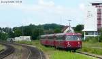 798 776 der Passauer Eisenbahnfreunde fhrt am 30.5.09 in Amberg auf Gleis 3 ein.