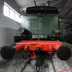 Die 1942 bei Henschel gebaute Elektrolokomotive 244 139-2 ist Teil der Ausstellung im Oldtimermuseum Prora.