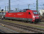 DB - Lok 101 125-3 abgestellt im Badischen Bahnhof in Basel am 04.02.2024