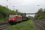 DB 145 041-0 mit einem gemischten Gterzug Richtung Gttingen, am 20.05.2023 in Eichenberg.