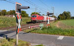 193 340 mit dem 47750 (Wanne-Eickel - Beverwijk Hoogovens Centraal) bei Gildehaus 15.9.23