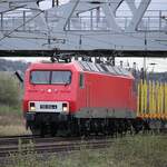 FWK/EBS 156 004 fuhr am 6.4.24 mit leeren Holzwagen durch Naumburg (Saale)