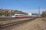 415 522 war am 09.03.2024 mit einem unbekannten 411 als ICE 1652 auf dem Weg von Dresden nach Wiesbaden.