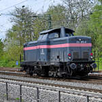 Die Diesellokomotive 212 055-8 war Anfang April 2024 in Bochum-Langendreer unterwegs.