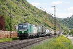Weco 193 901 mit KLV bei Braubach am 09.05.2024 auf der rechten Rheinstrecke