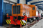 Bei der 1978 gebauten Nr.4 des Kreidewerkes Rügen handelt es sich um eine in der Sowjetunion produzierte Werkslokomotive Kaluga TGK 2-E 1.