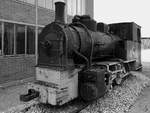 Eine Dampflokomotive  1  der Klöcknerwerke, abgestellt auf dem Museumsgelände der Henrichshütte.