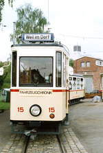 Einen solchen TW 15 der Feuerbacher Straßenbahn gab es nie, er war das Produkt einer Restaurierung.