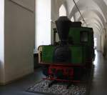 Eine Dampflok steht im verkehrsmuseum-Dresden am 19.7.2015.