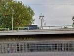 Die Station der Rhein-Seilbahn Köln auf der linksrheinischen Seiten gegenüber vom Zoo, am 11.10.2023.