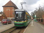 Die „Neueste“ in den Diensten der Schöneicher-Rüdersdorfer Straßenbahn GmbH ist der Wagen 53,  das erste Neubaufahrzeug für die SRS seit ca.