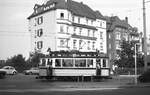 SSB Stuttgart__Sonderfahrt des Straßenbahnmuseums Stuttgart (SMS) mit Tw 418 [ME/AEG 1925; 1960-68 Rangier-Tw 2529; 1977 vom SMS als Museumswagen hergerichtet] als historische Linie 18 zwischen
