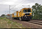 Gleis- und Weichenschleifmaschine Harsco Track Technologies RGH20C Rail Grinder (99 80 9127 004-6 D-VATSG) ist unterwegs am Abzweig Saalebrücke in Halle Südstadt (Bft Südstadt Sa)