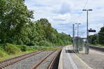 Blick auf die Gleise 3 und 4 in Bretleben.