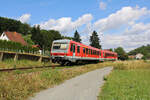 DB 628 445 verlässt Sulzbachtal in Richtung Kaiserslautern Hbf.