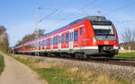 Die S3 mit einem langzug 430 nach Stuttgart Vaihingen!  Aufgenommen am 26.03.2024 in Nellmersbach.