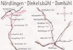 bersichtskarte der Kursbuchstrecke 885 Nrdlingen - Dinkelsbhl - Dombhl.